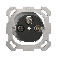 UP-Stichdose SAT/TV DB52 schwarz Standard mit IEC/F-Anschluss