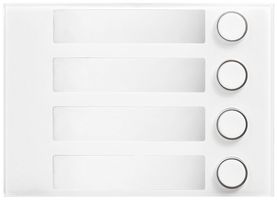 Placca frontale per modulo tasti di chiamata Urmet Alpha, 4×pulsante IP55 bianco