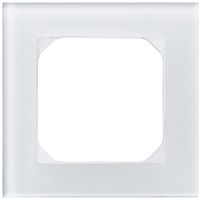 Abdeckrahmen KAL.art 1×1 94×94mm Glas weiss