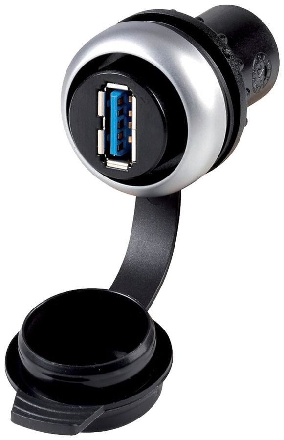 Module de couplage Eaton M22-USB 2×USB-A douille/douille,  Ø30mm noir