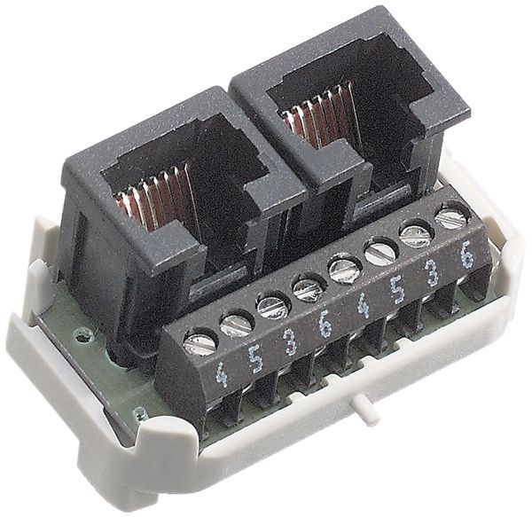 Intérieur RNIS R&M 2×RJ45/u 4P séparé bornes à vis, swissline