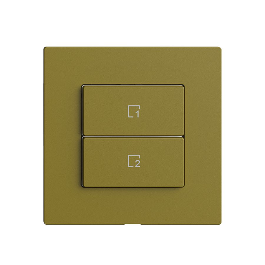Poussoir scène 2 scènes vertical/2T WLAN Edue Wiser olive