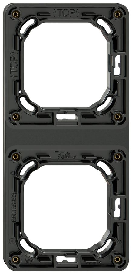 UP-Montagerahmen Feller NEVO SNAPFIX® 2×1 87×187mm schwarz