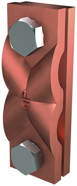 Kreuzklemme Flury AV 46 Cu blank, für Draht/Band, Ø 6…8mm