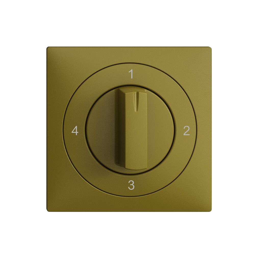 Frontset EDIZIOdue 4-1-2-3 olive 60×60mm für Drehschalter