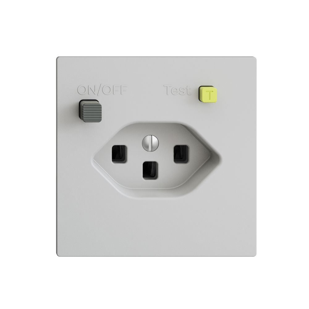 UP-Steckdose EDIZIOdue T23 FI 30mA F, hellgrau