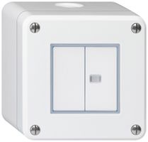 Interrupteur AP robusto IP55 schema 3+3 1×lumineux blanc