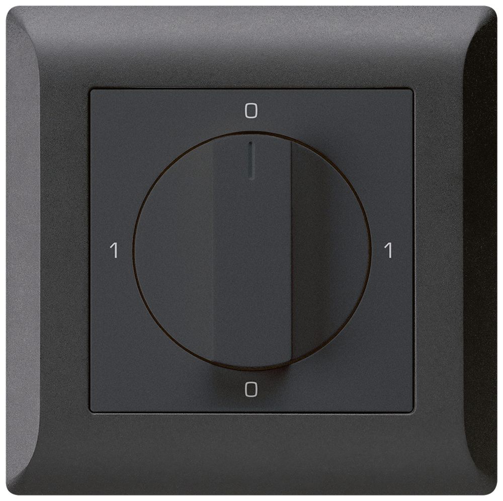UP-Drehschalter kallysto.line 0/2L schwarz mit Drehgriff