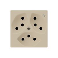Steckdose kallysto 3×T13 beige mit Kinderschutz