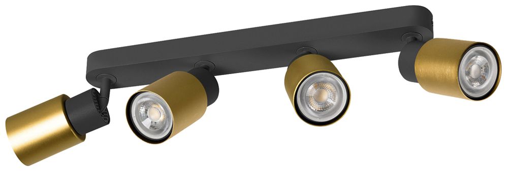 Spot SLV PURI 2.0 Tube CW GU10 4×6W REG 365×42×138mm nero/oro