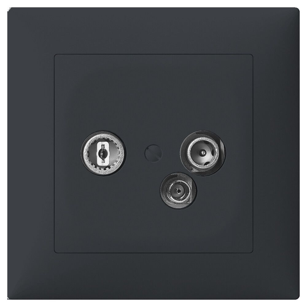 UP-Antennendose SIDUS TV-R-Daten 19dB/65 anthrazit