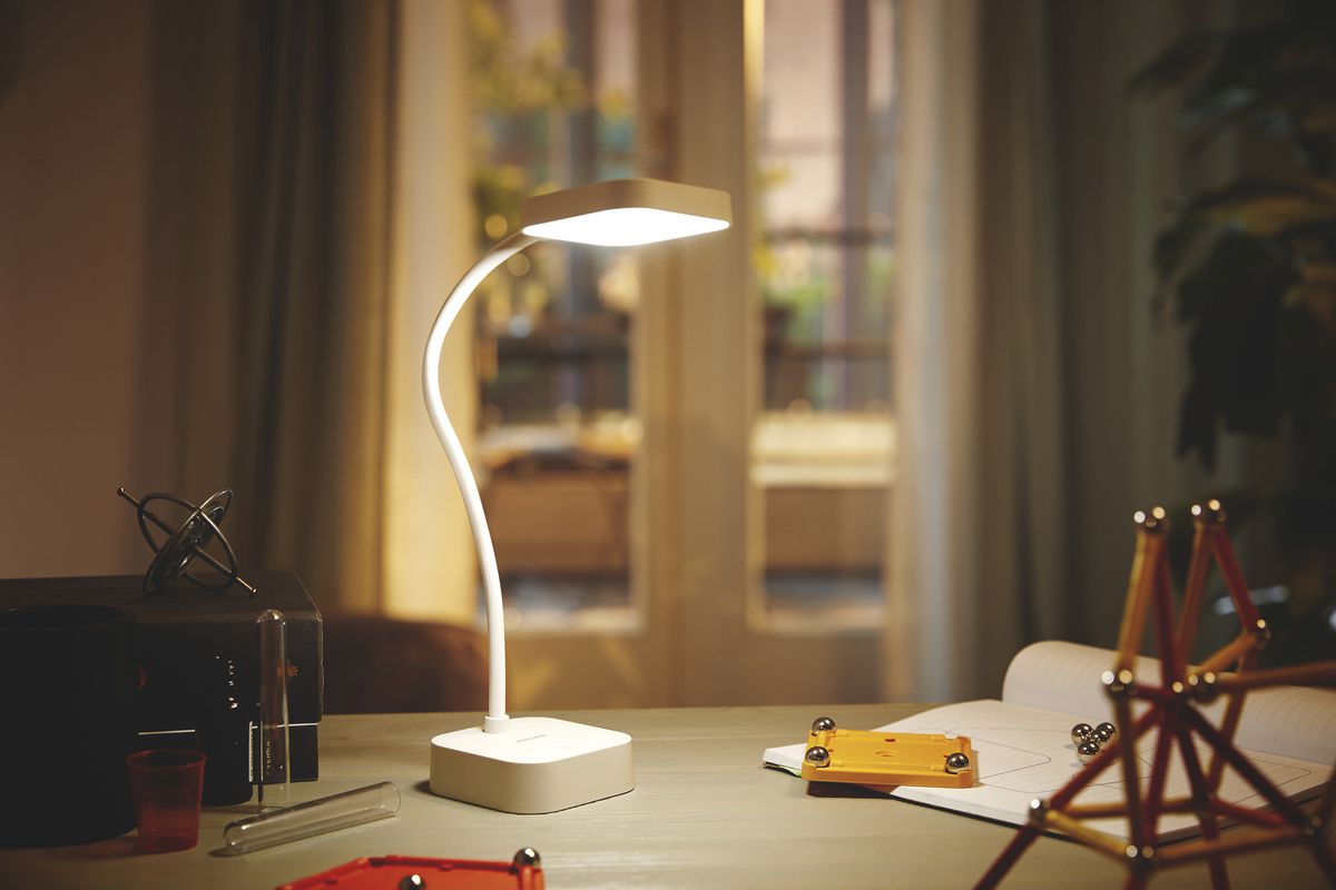 Luminaire de table LED Philips Rock 5W 90lm 4000K blanc USB type A