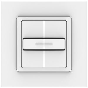 UP-Storenschalter Somfy Smoove Duo VB, mit Rahmen Pure, weiss