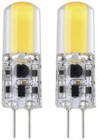 LED-Lampe Eglo G4 1.8W 200lm 2700K weiss 360° DIM Ø10×37mm 2Stk