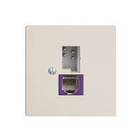 Dose T+T 6P/1×RJ45 DSL-Breitband EDIZIOdue crema