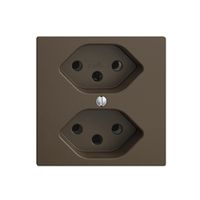 UP-Steckdose EDIZIOdue 2×T13 coffee