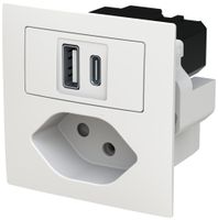 Prise de charge USB ABB Sidus 1×USB-A 1×USB-C + T13 3000mA OUT:5V bc