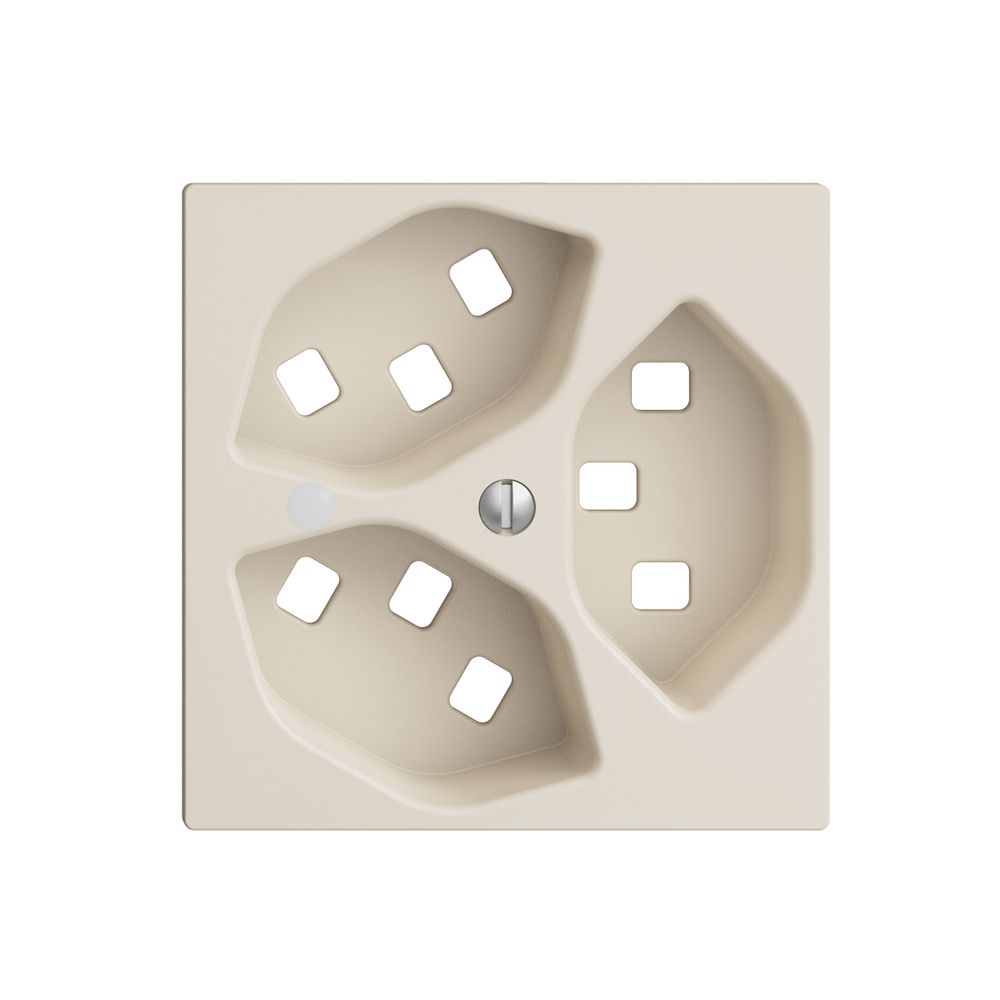 Kit frontale EDIZIOdue crema, 60×60mm 3×T23 con lente