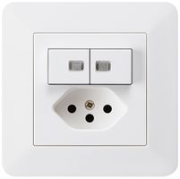 UP-Leuchtkombination 3/1P+A-R+T13 weiss kallysto.trend 2 Linsen mit Kinderschutz