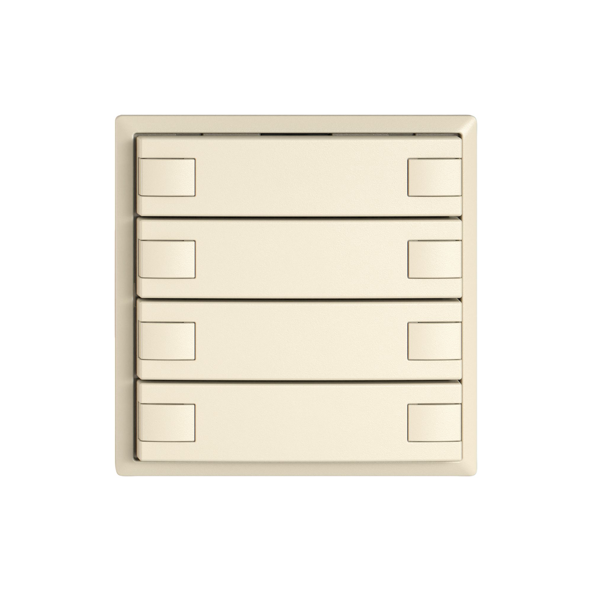 Poussoir KNX RGB EDIZIO.liv SNAPFIX® capteur temp.s.LED 8× comm.1T cr