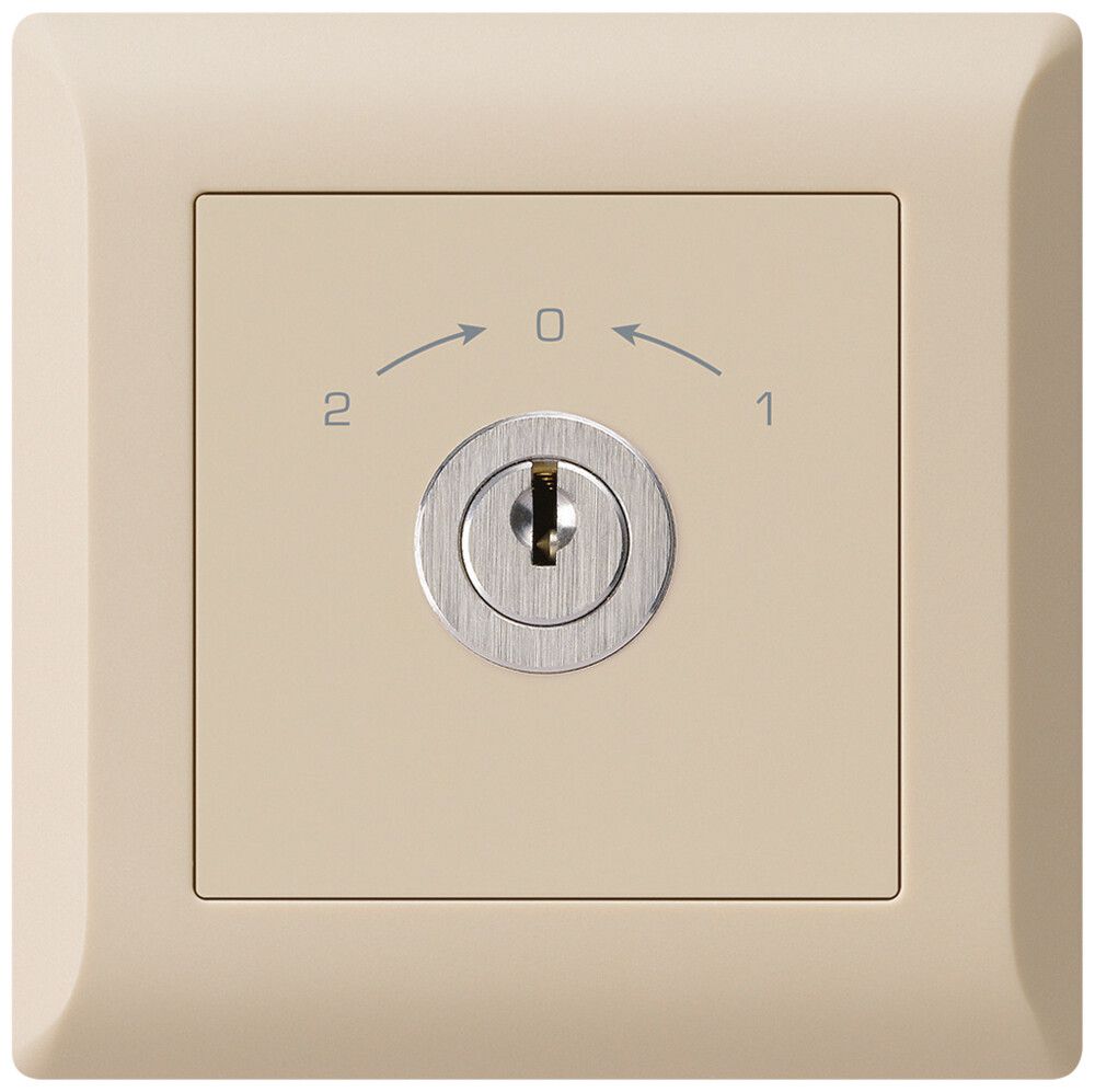UP-SchwenkTaster 1->0<-2 kallysto.line beige mit Schloss Kaba 8