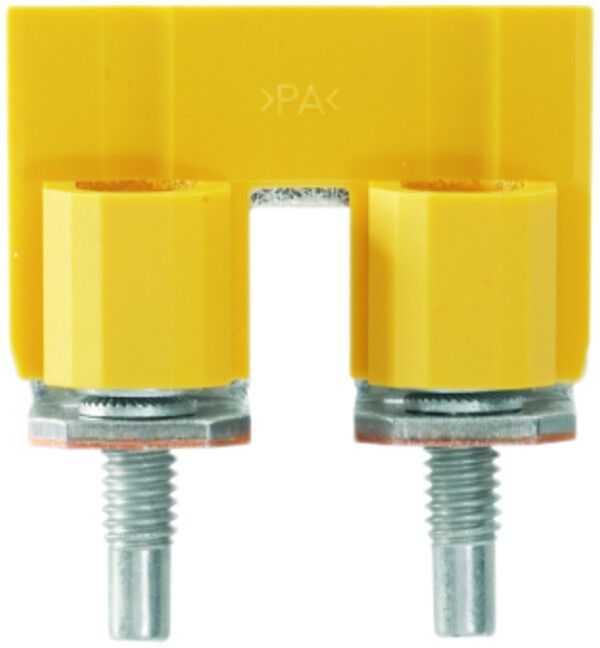 Connexion transversale Weidmüller WQV 35N/2 vissé 2L pas 16mm isolé 115A jaune