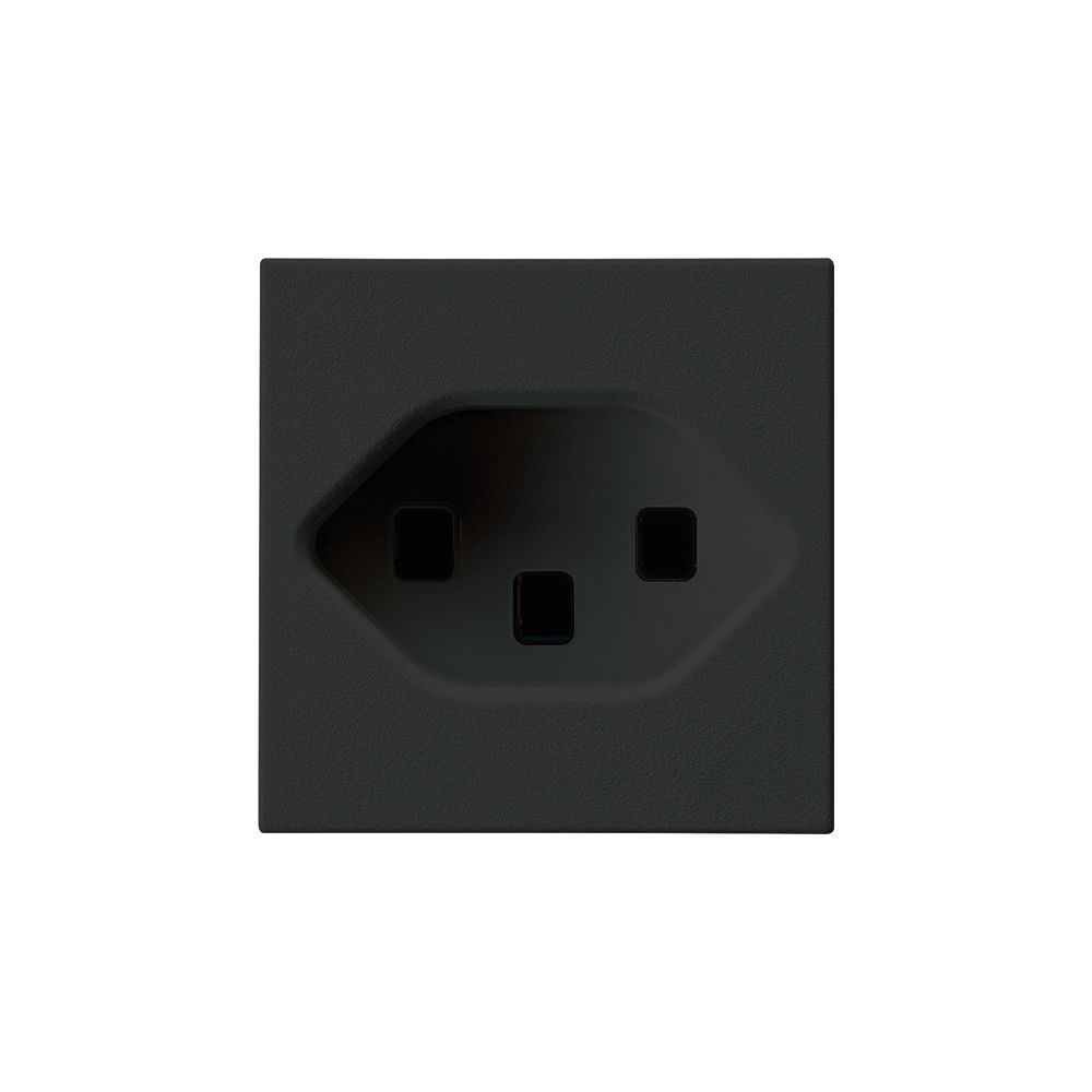 EB-Steckdose Hager Typ 23 schwarz 45×45 mit Steckklemmen