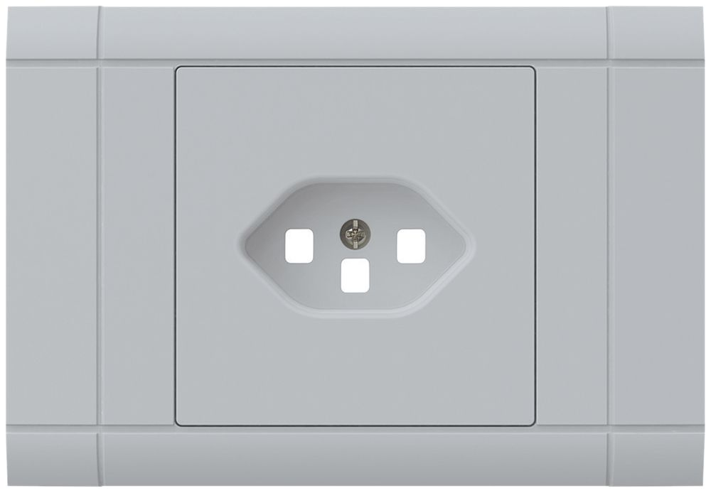 EB-Frontset kallysto für Einbausteckdose 1×Typ 23 Abdeckrahmen steckbar hellgrau