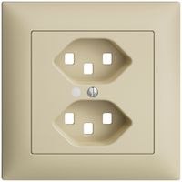 UP-Frontset EDIZIOdue vanille 88×88mm 2×T23 mit Linse