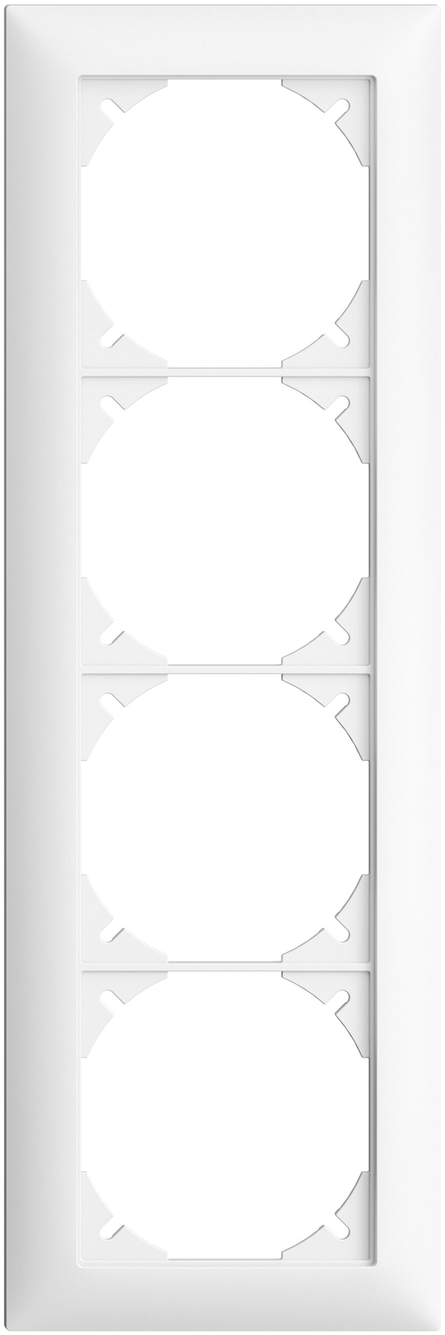 Abdeckrahmen EDIZIOdue 4×1 weiss