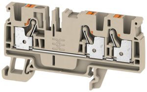 Borne de passage Weidmüller A3C PUSH IN 4mm² 3 connex.TS35 beige