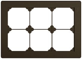 UP-Kopfzeile EDIZIO.liv SNAPFIX® 2×3 für frei wählbare Kombinationen braun