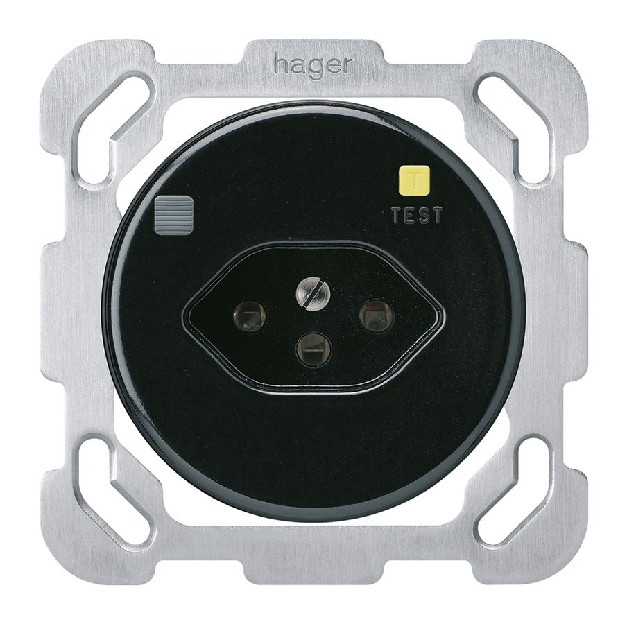 UP-Steckdose basico B T13 FI 30mA schwarz