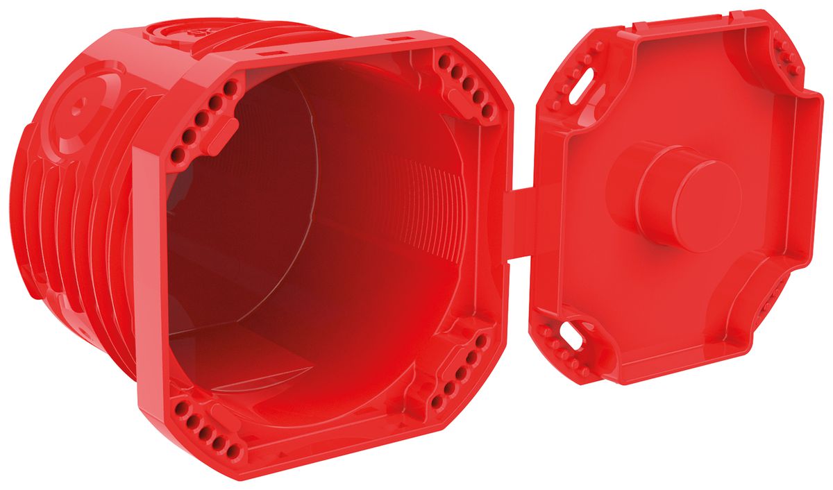 Einlasskasten MT NIS 1×1 GDP 850°C Ø71×60mm rot