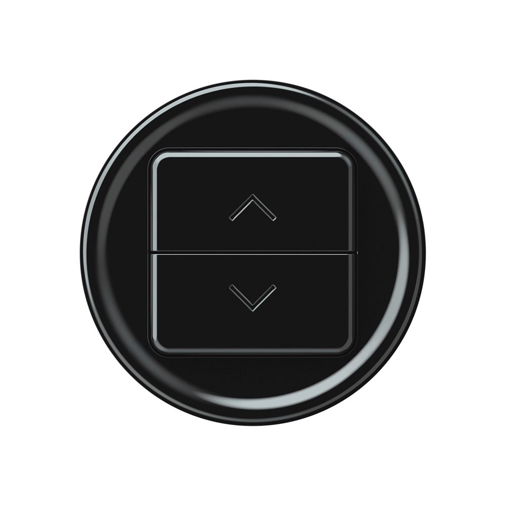 Interruttore tapparelle origin 1P 2×tasti Ø60mm nero