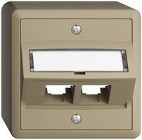 AP-Montageset S-One EDIZIOdue FX für 2×RJ45 schräg, sand