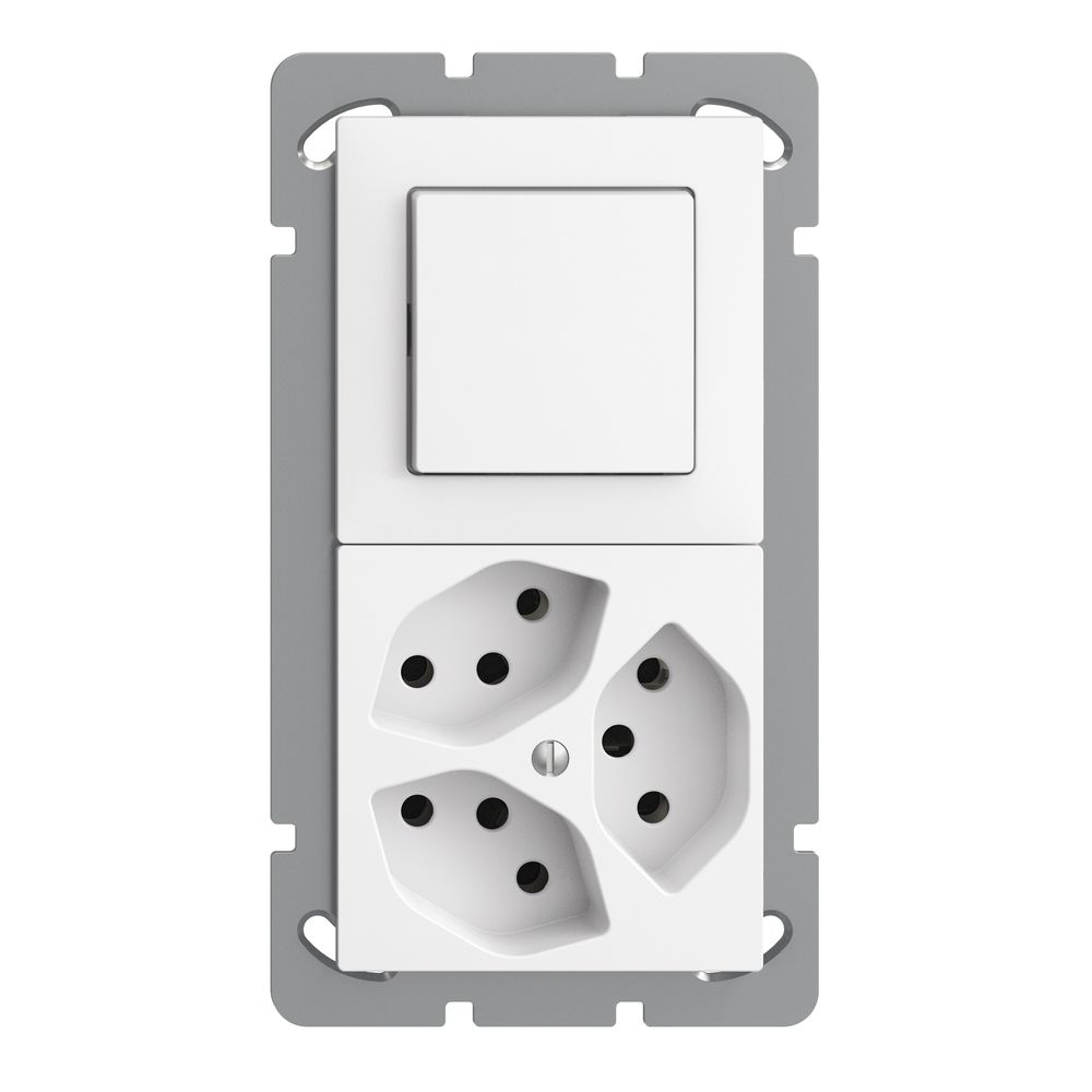 UP-Kombination EDIZIOdue 3/1P+3×T13 weiss