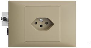 EB-Steckdose EDIZIOdue T13 sand 45…69mm