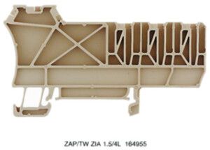 Abschluss-/Zwischenplatte Weidmüller ZAP/TW ZIA1.5/4L 81×45.8mm beige
