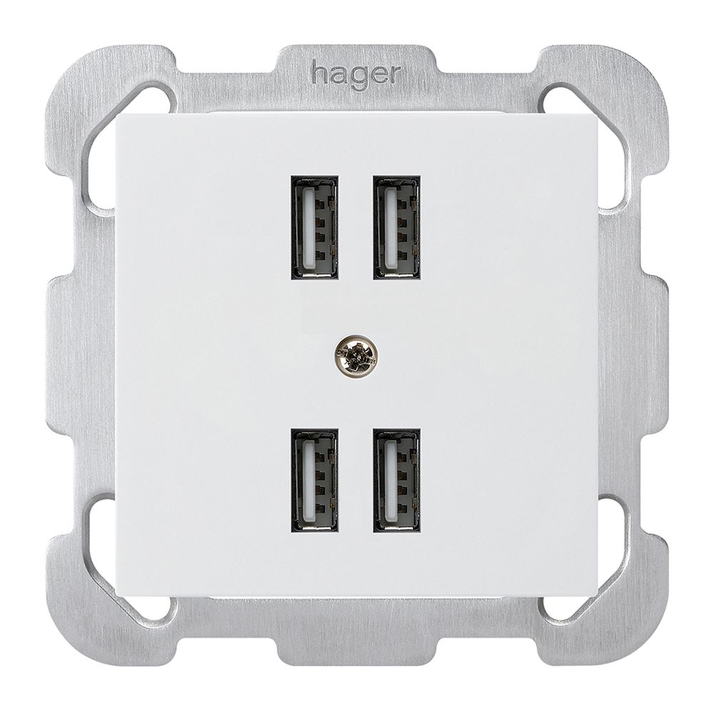 UP-Steckdose 4×USB kallysto B 2400mA weiss