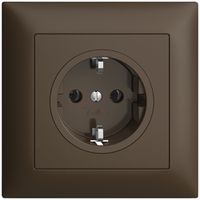 Prise SCHUKO ENC EDIZIOdue FMI, 16A, 250VAC, L+N+PE coffee