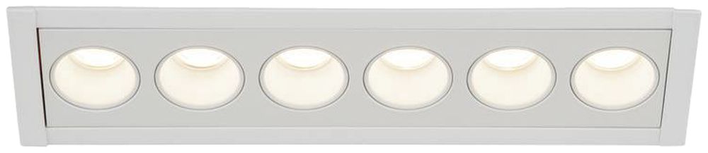 EB-LED-Deckenleuchte SLV MILANDOS 6 12W 980lm 3000K 45° Aluminium weiss