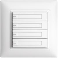 UP-Universaltaster 4×1T Schraubklemme EDIZIOdue weiss, mit Papiereinlage+LED