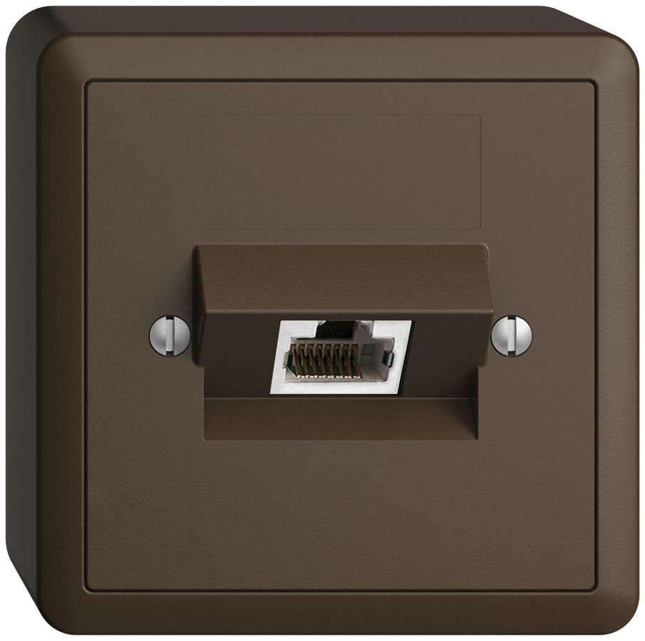 Prise AP 1×RJ45/s 8P ITplus EDIZIOdue coffee