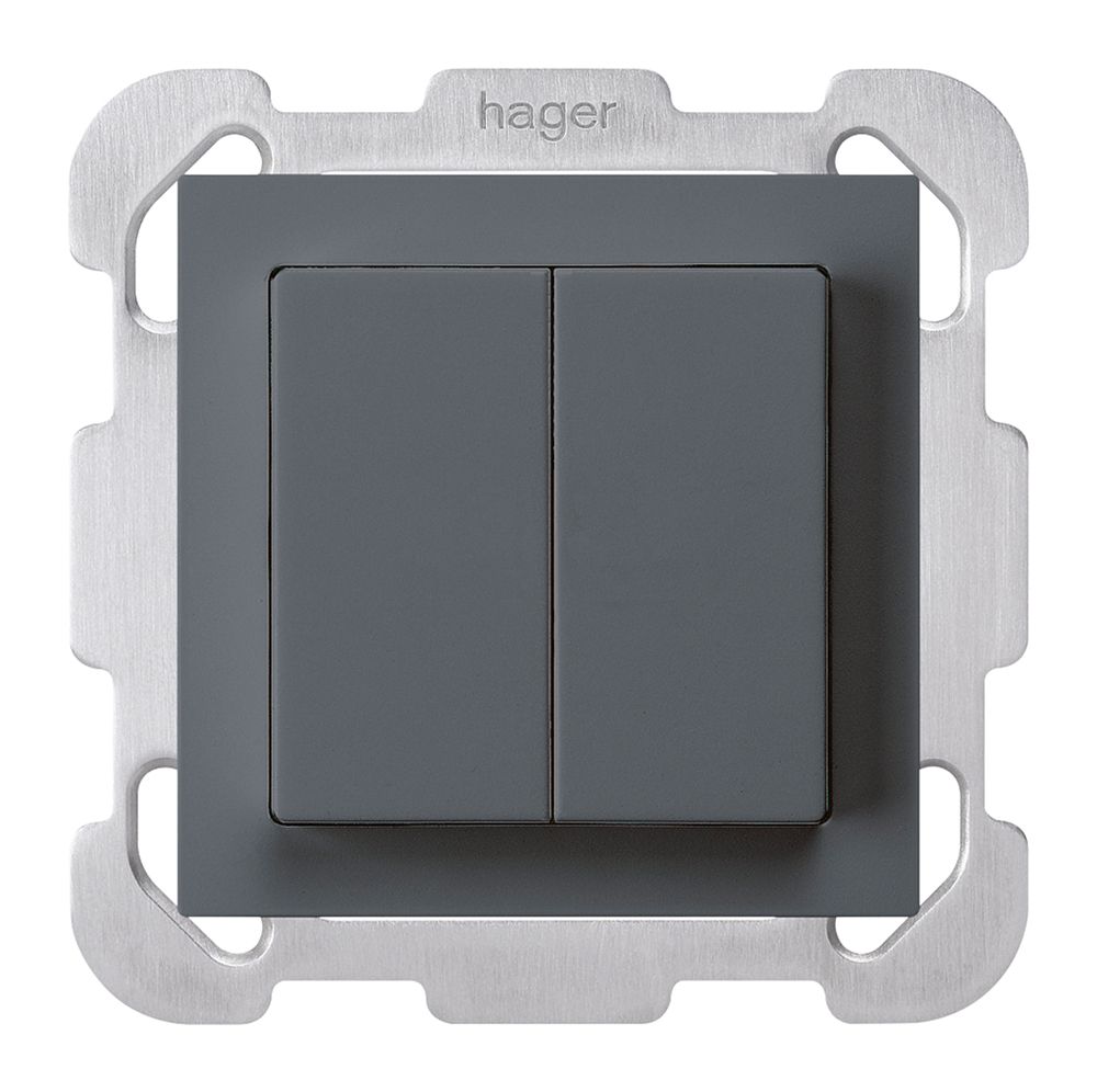 Interrupteur ENC kallysto 3/1P+AR/1P anthracite avec plaque de fixation