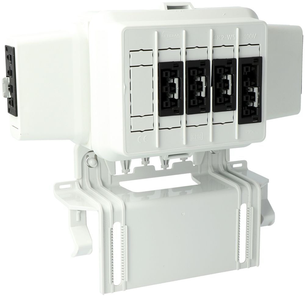 Boîtier AGRO, in: 4P no, out: 3×3P noL1, 1×4P L1+2, WAGO