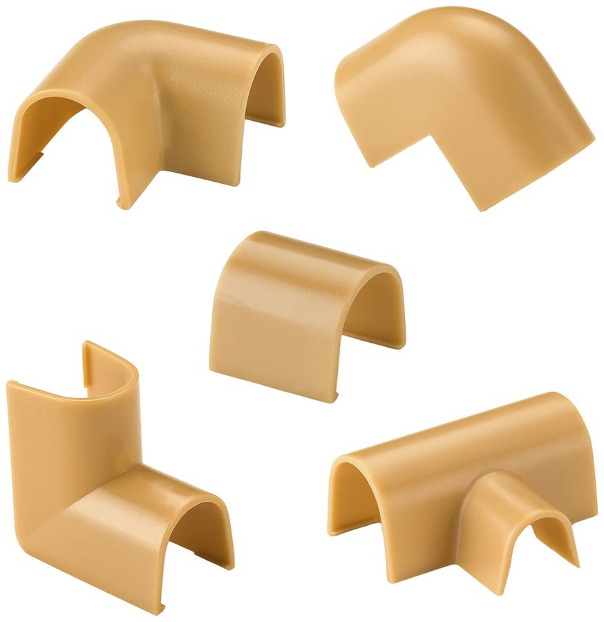 Set di raccordi MAX HAURI cablefix per canale mini 7mm 10 pezzi beige