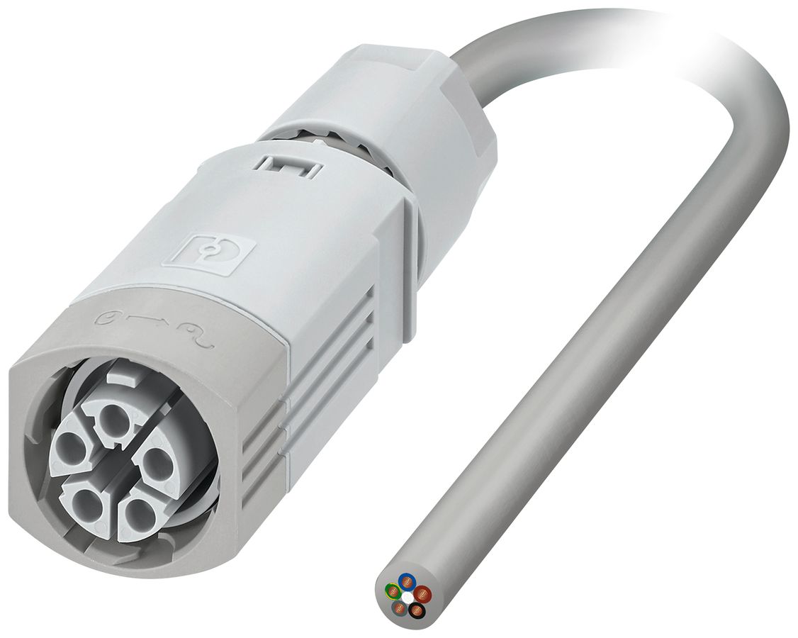 Câble de raccordement PX IPD PL 5P 2.5mm² 450V 16A 5000mm grc douille-libre