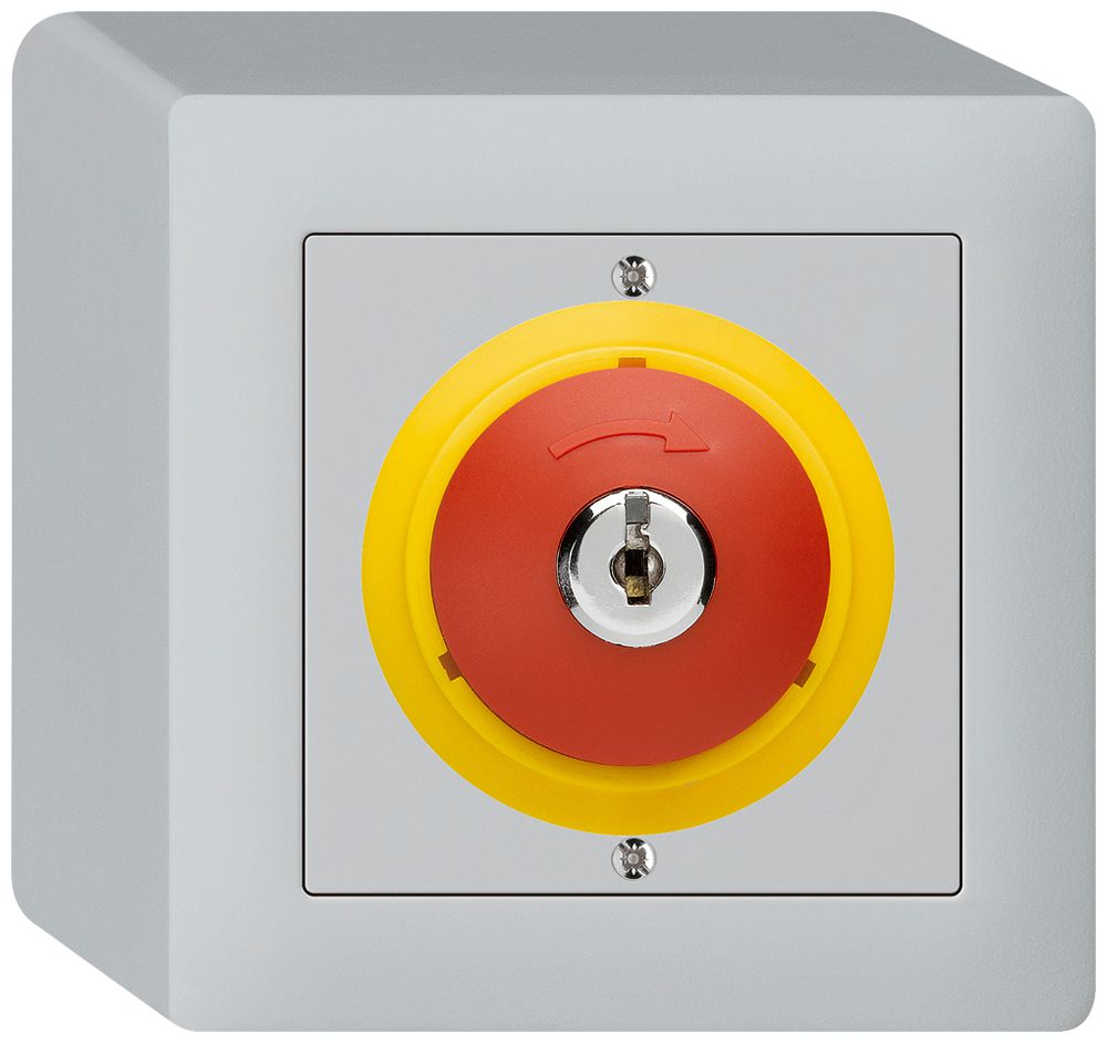 AP-Schlüsseltaster kallysto NOT-AUS hellgrau