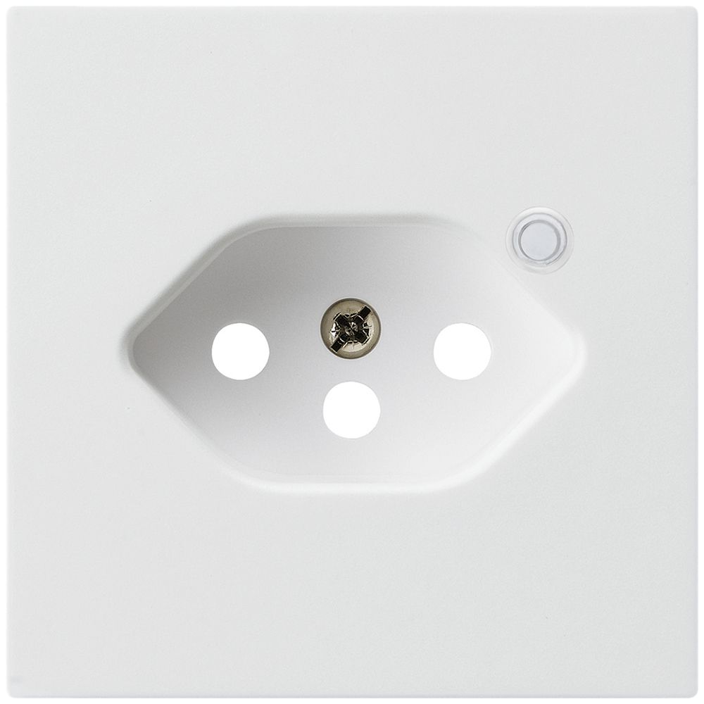 Plaque frontale pour prise Hager kallysto 1×T13 illuminé H blanc ultra